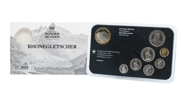 Sada klasických mincí Ledovec Rhone (bez oběžných), 175 g CuNi