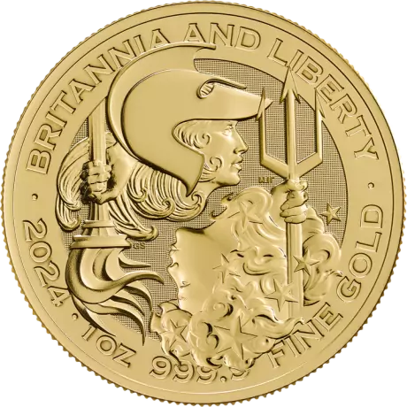 Zlatá minca Britannia a Liberty 2024, 1 oz