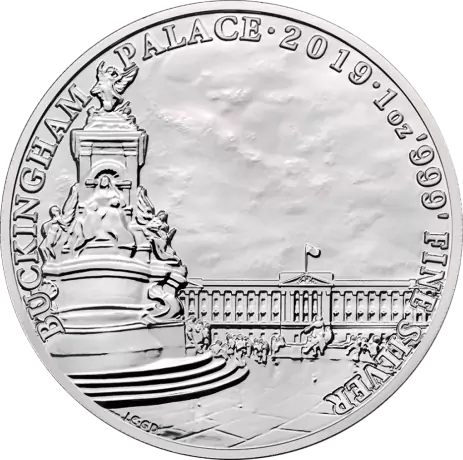 Strieborná minca 1 oz Britské památky - Buckinghamský palác 2019