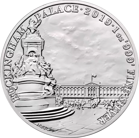 Strieborná minca 1 oz Britské památky - Buckinghamský palác 2019