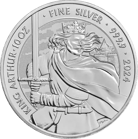 Strieborná mince 10 oz Mýty a legendy krále Artuše 2024