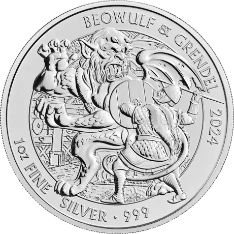Strieborná mince 1 oz Mýty a legendy o Beowulfovi 2024