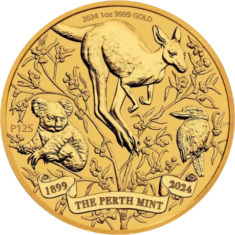 Zlatá minca125. výročí mincovny Perth Mint, 1 oz