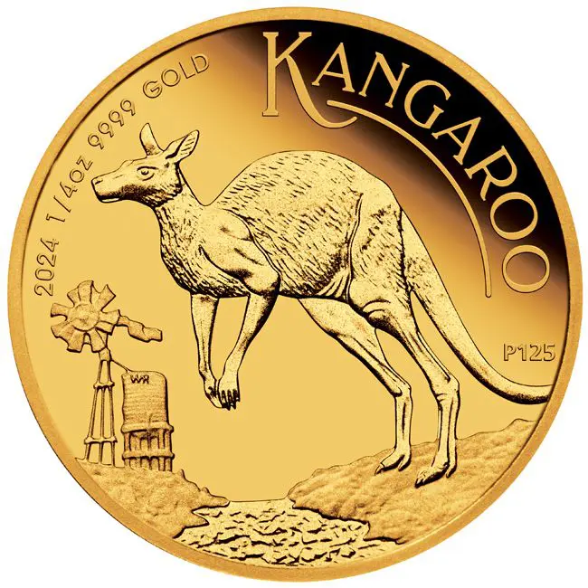 Zlatá mince Klokan 2024, 7 g zlata v etuji