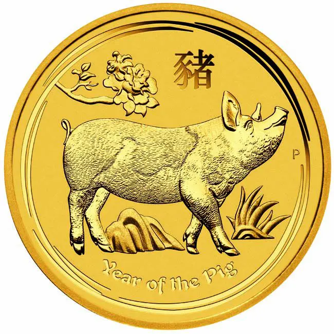 Zlatá minca Lunární série II Rok Prasaťa 2019, 1 oz