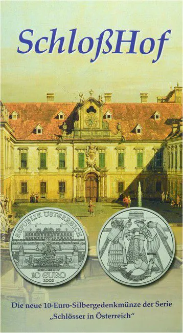 Zámek Hof 2003, stříbrná mince v blistru