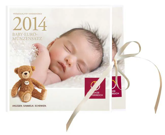 Sada mincí Baby v blistru - Rakousko 2014, CuNi