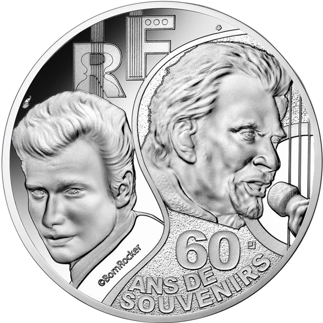 Johnny Hallyday, stříbrná mince