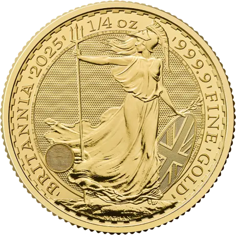 Zlatá minca Britannia Charles III 2025, 1/4 oz