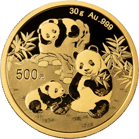 Zlatá minca Panda 30 g - 2025