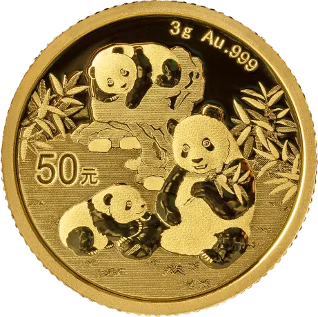 Zlatá minca Panda 3 g - 2025