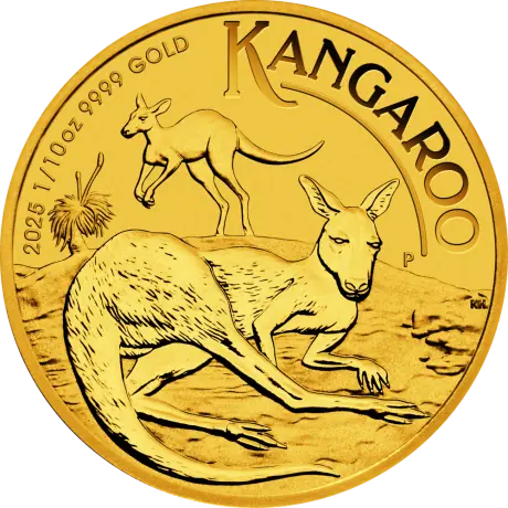 Zlatá minca Klokan 2025, 1/10 oz
