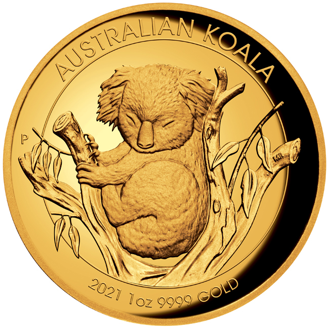 Zlatá mince Koala 2021 v etuji, 1 oz