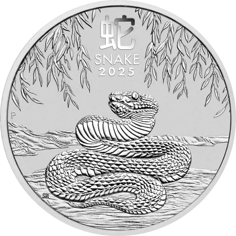 Strieborná minca Lunární série III - Rok Hada 2025, 5 oz