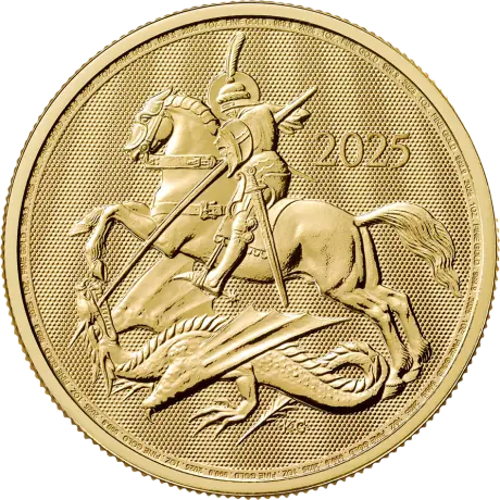 Zlatá minca Sv. Jiří a Drak 2025 - Britská královská mincovna, 1 oz