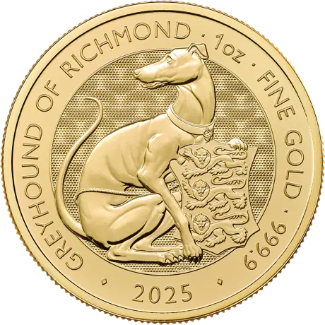 Zlatá minca Tudorovské zvieratá - Greyhound of Richmond 2025, 1 oz
