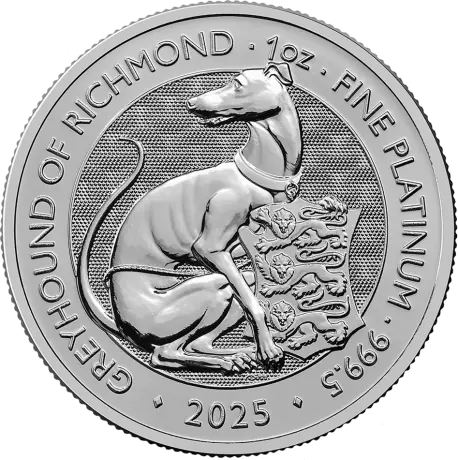 Platinová minca Tudorovské zvieratá - Greyhound of Richmond 2025, 1 oz