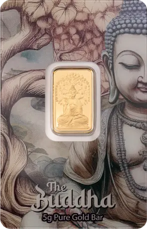 Zlatý zliatok PAMP Šťastný Buddha, 5 g