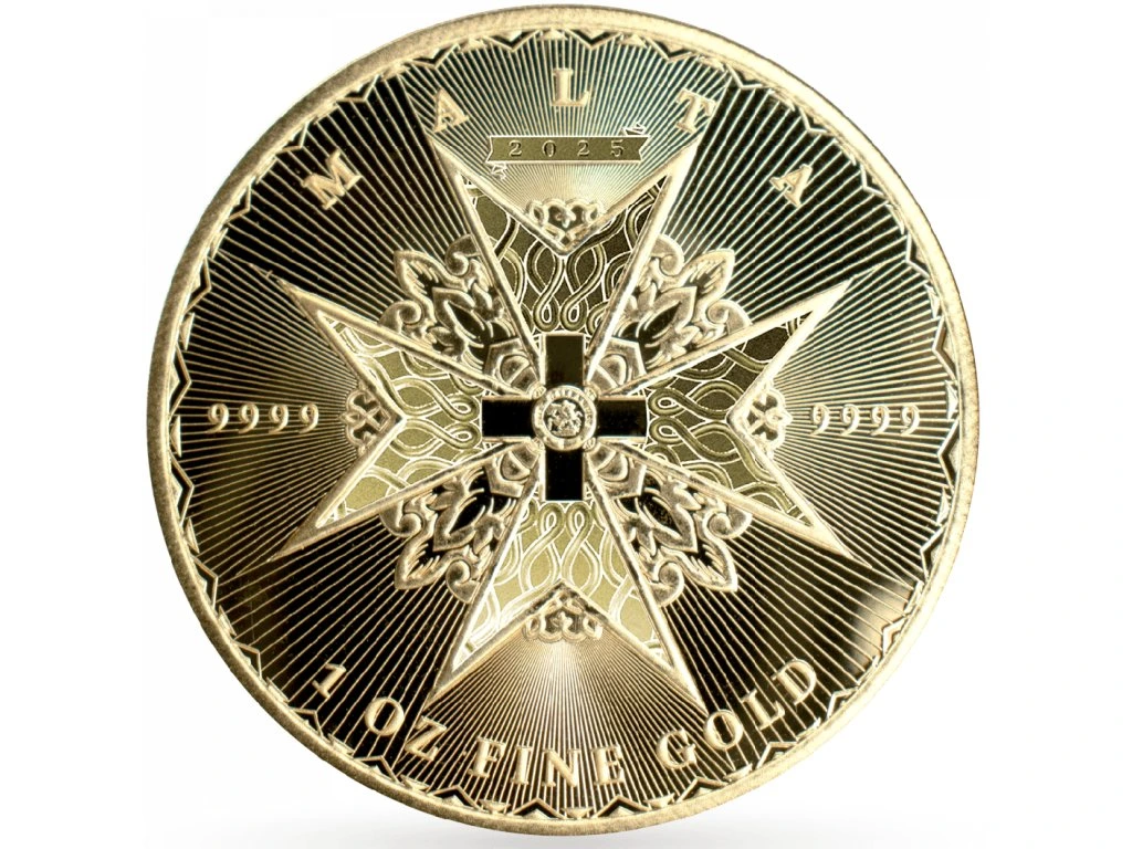 Zlatá minca Maltézský kříž 2025, 1 oz