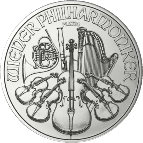 Platinová minca Viedenskí filharmonici 1/25 Oz 2025