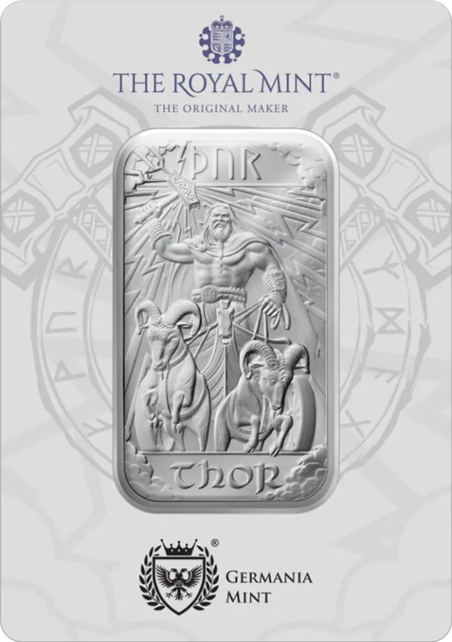 Strieborný zliatok The Royal Mint - Thor, 1 oz