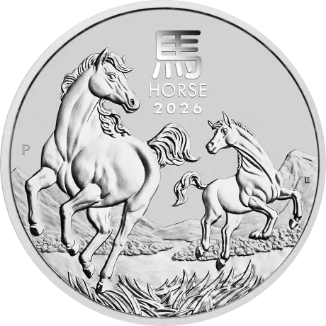 Strieborná mince Rok koňa 2026 1 Oz