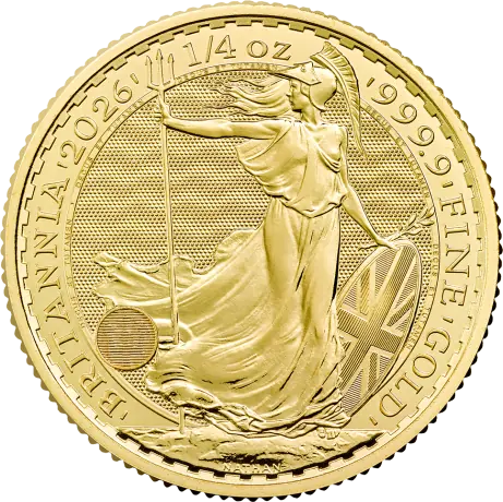 Zlatá minca Britannia Charles III 2026, 1/4 oz