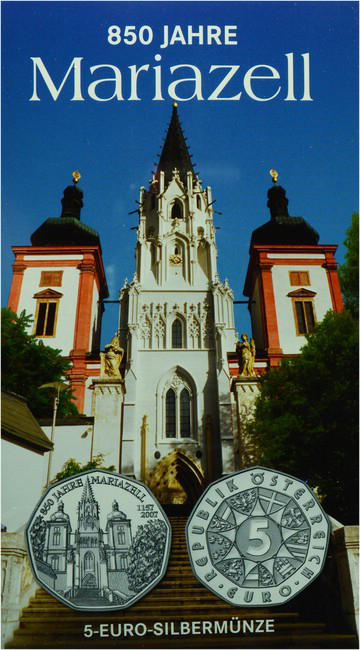 850 let Mariazell, stříbrná mince 