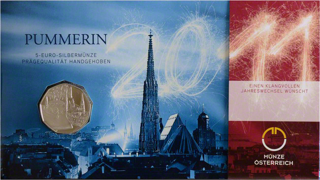 Stříbrná mince zvon Pummerin v katedrále sv. Štěpána