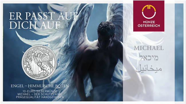 Michael - Anděl strážný, stříbrná mince