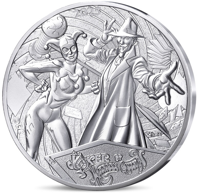 Harley Quinn a Joker - 2025, stříbrná mince v blistru