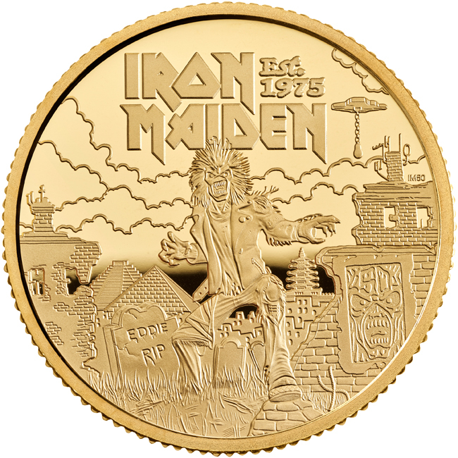 Hudební legendy: Iron Maiden 2025, 1/4 oz zlata v etuji