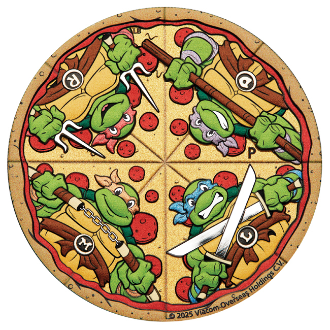 Želvy Ninja - dospívající mutanti 2025, stříbrná mince v etuji, 2 oz