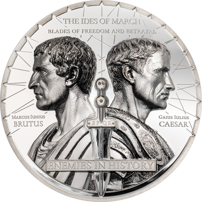 Brutus vs. Caesar 2025, stříbrná mince v etuji, 2 oz
