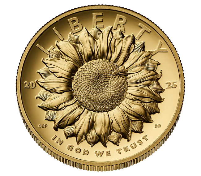 Americká svoboda 2025, zlatá mince v etuji, 1 oz