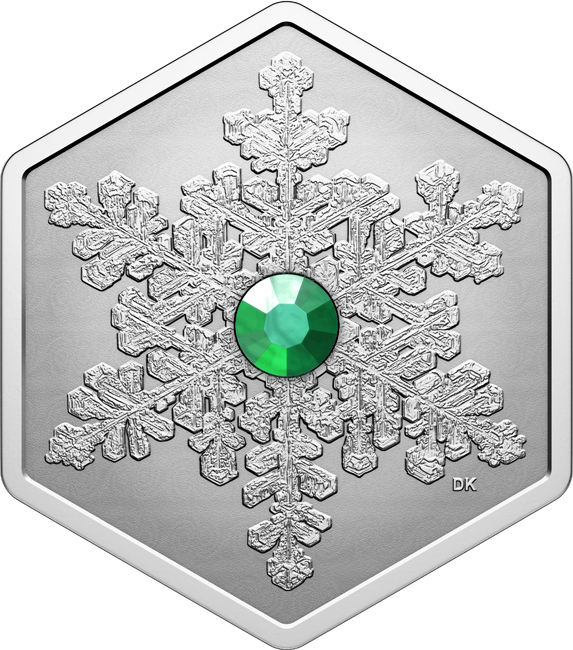 Sněhová vločka 2025, stříbrná mince v etuji, 32 g