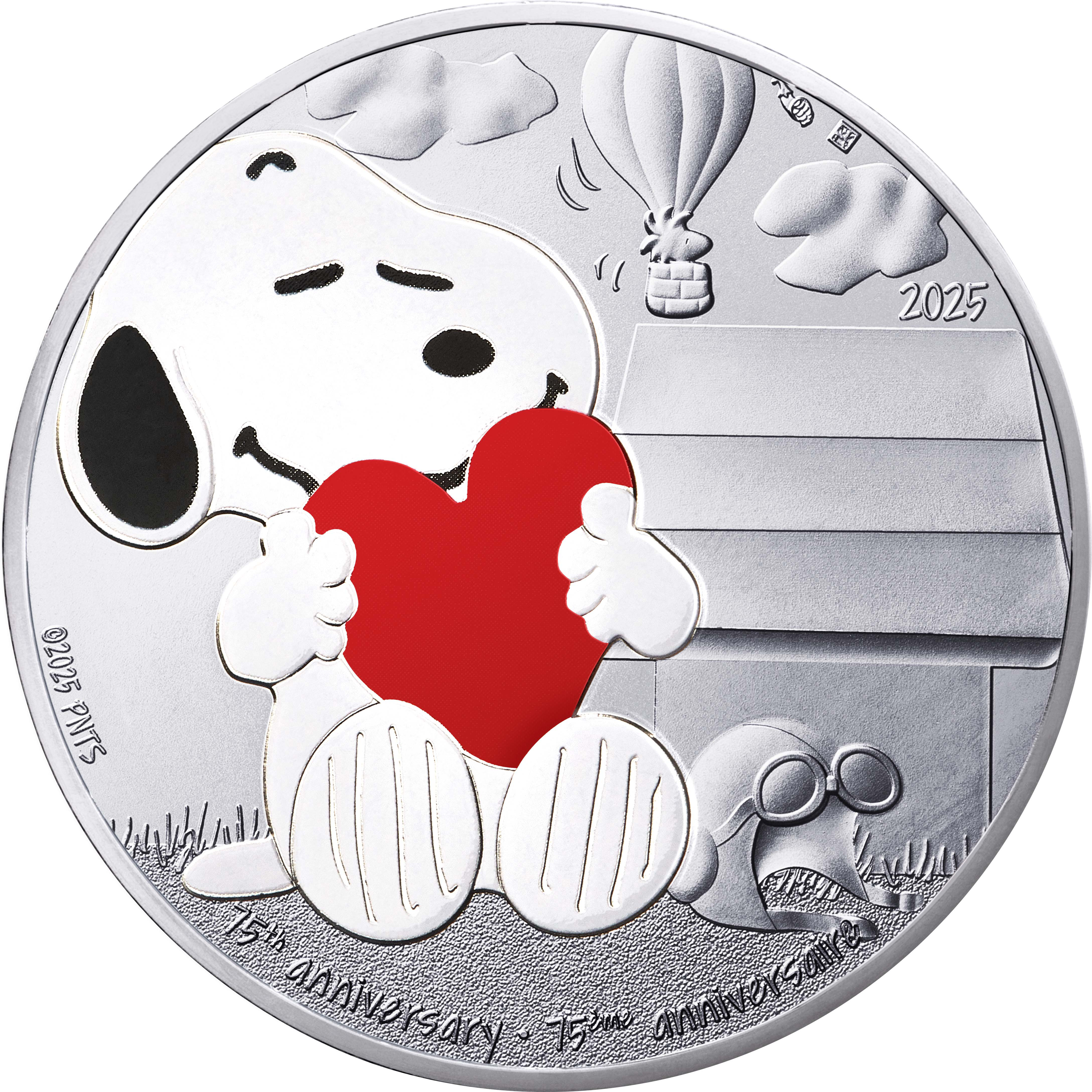 Snoopy 2025, stříbrná mince v blistru, 4 g