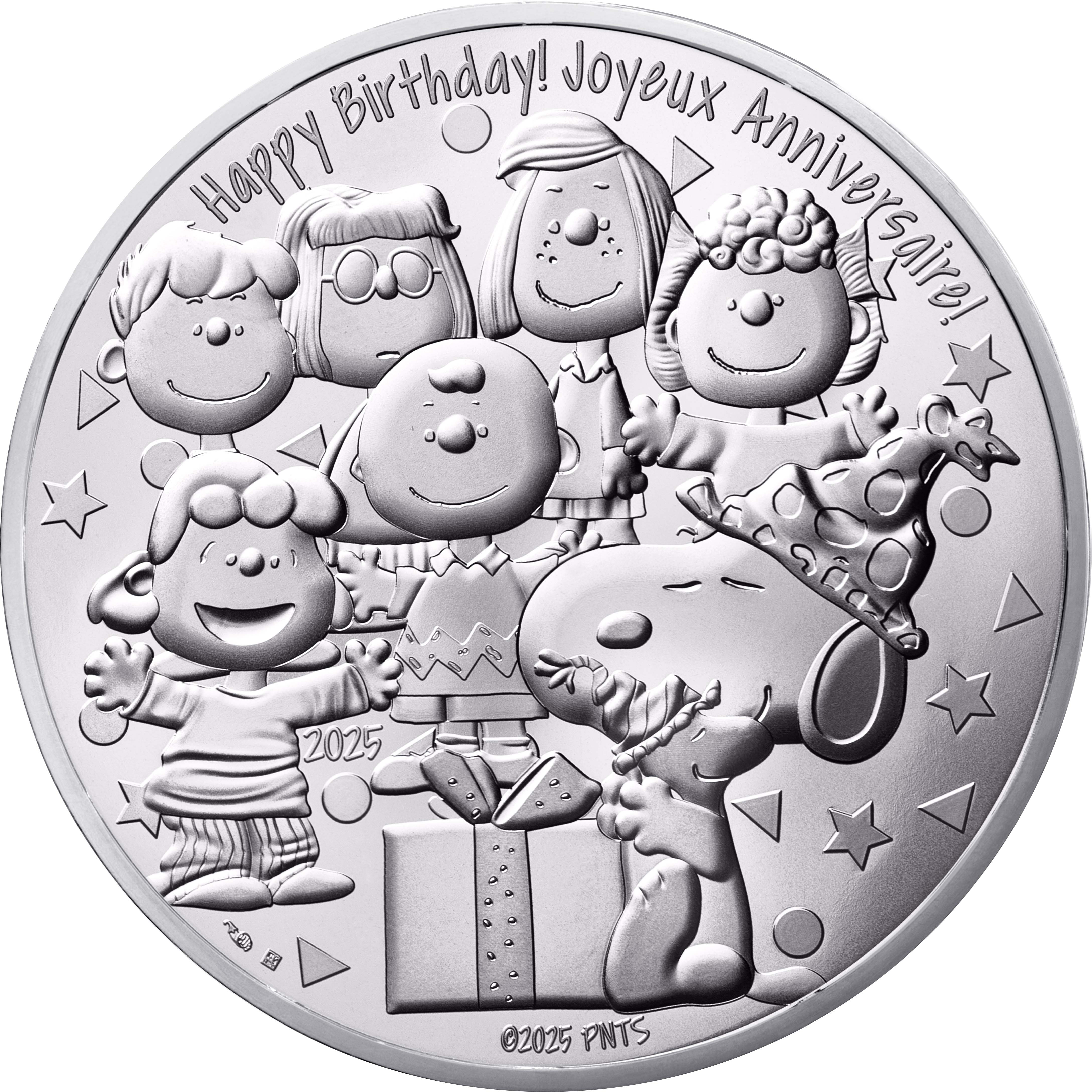 Snoopy 2025, stříbrná mince v blistru, 40 g