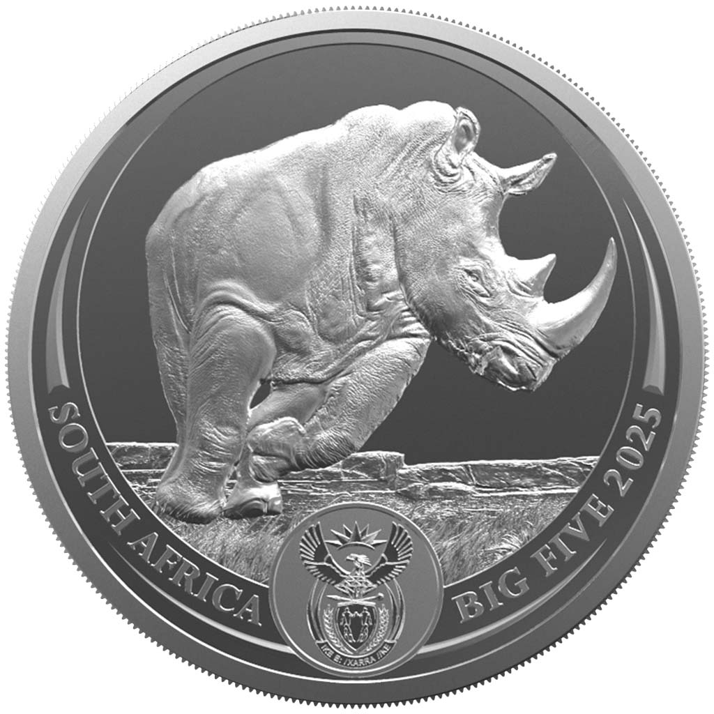 Big Five III - Nosorožec 2025, stříbrná mince v blistru, 1 oz
