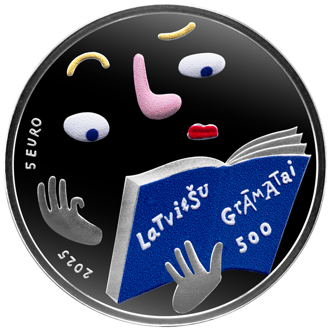 Lotyšská kniha 2025, stříbrná mince v etuji