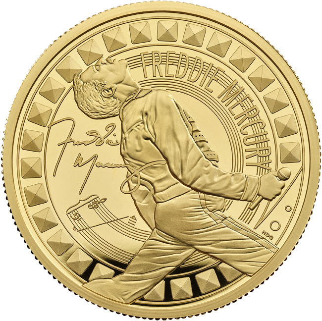 Hudební legendy - Freddie Mercury 2025, 2 oz zlata ve etuji