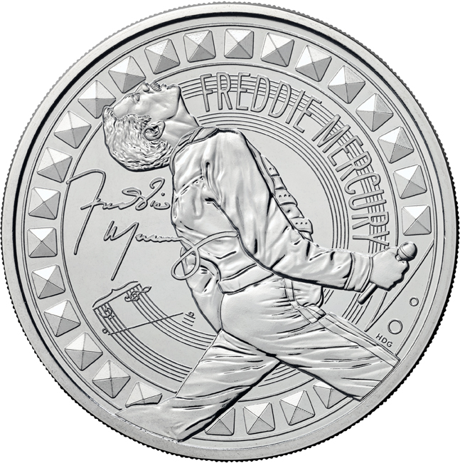 Hudební legendy - Freddie Mercury 2025, mince CuNi v blistru
