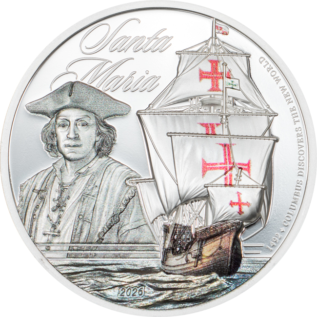 Santa Maria, 1 oz stříbra v etuji