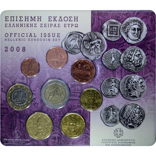 3.88 Euro CuNi Sada mincí Řecko: 2008 UN