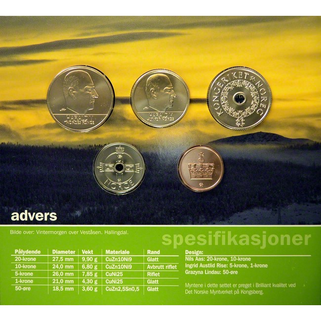 36,50 korun CuNi Sada mincí Norsko: 2009 UN