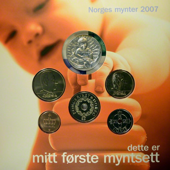 Sada mincí Norsko: 2007 - dětská sada, CuNi