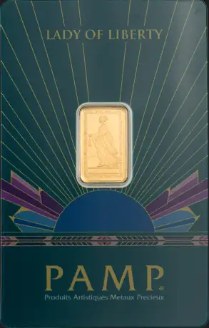 Zlatý zliatok PAMP Lady of Liberty (Bohyně Svobody) - 2,5&nbsp;g