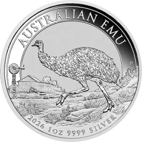 Strieborná minca Emu 2026, 1&nbsp;oz