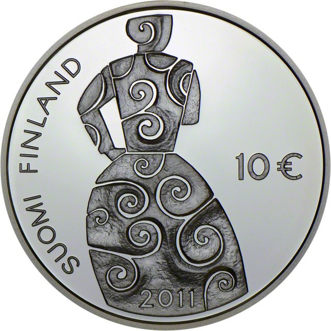 10 Euro Stříbrná mince Hella Wuolijoki PP