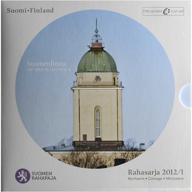 3.88 Euro CuNi Kurz set Finsko: 2012 PN